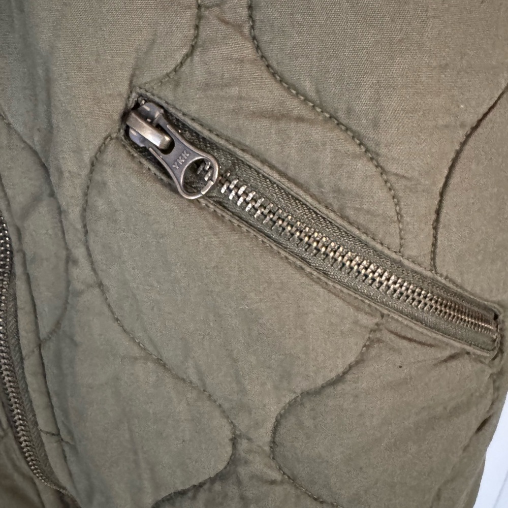 Olive Quilted Jacket - Picture 3 of 10